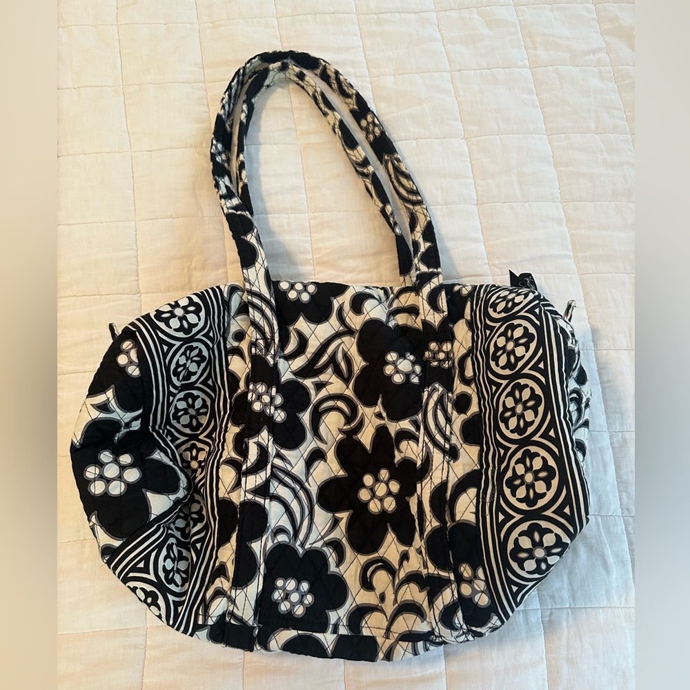 Vera Bradley Black and White Patterned Small Duffel Bag
